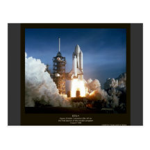 First Space Shuttle launch STS-1 Columbia Postcard