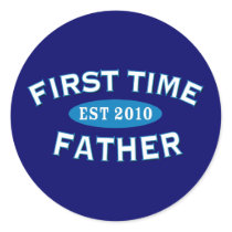 First Time Father 2010 Round Stickers