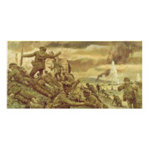 First Wave at Omaha by Ken Riley World War II Customised Photo Card