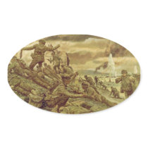 First Wave at Omaha by Ken Riley World War II Sticker