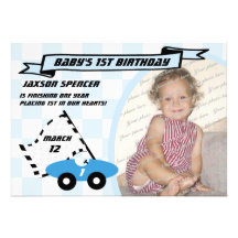 First Year Finish Line/ Race Car Personalised Announcement