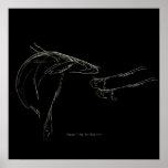 Fish Abstract Fractal by Kitty Ann Poster