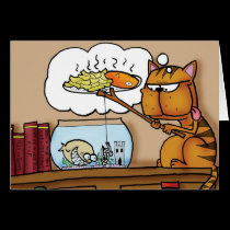 Fish and Chips Cat cards