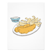 fish and chips custom announcement