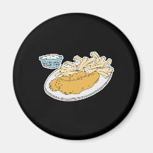 fish and chips fridge magnets