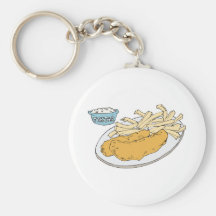 fish and chips key chain