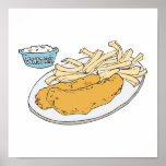 fish and chips posters