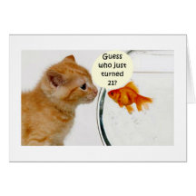 FISH ASKS KITTEN WHO IS "21" CARD