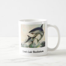 Fish - Black Marlin & Mako Shark Bookstore Promo Coffee Mugs