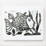 fish - block print mousepad