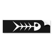 Fish bones bumper stickers
