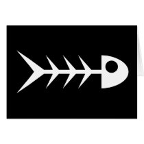 Fish bones greeting cards