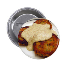 Fish Cakes Food Dinner Pinback Button