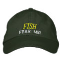 Fish Fear Me Embroidered Hat embroidered hats