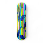 Fish in a Colourful Striped Tank skateboards