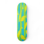 Fish in Blue, Green and Yellow Striped Tank skateboards