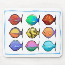 Fish In Colour Mousemat