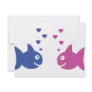 fish in love icon personalized invitation