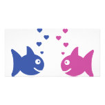 fish in love icon photo cards