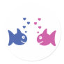 fish in love icon sticker