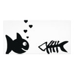 fish in love symbol photo cards
