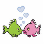 fish in love valentine photo sculptures