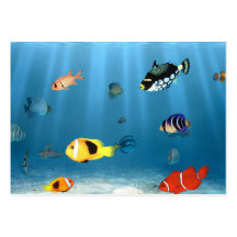 Fish In The Ocean Business Card Template