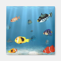 Fish In The Ocean Refrigerator Magnet
