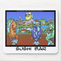 Fish Meet Markets AKA Sushi Bar Funny Gifts & Card Mouse Mat