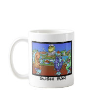 Fish Meet Markets AKA Sushi Bar Funny Gifts & Card Mug