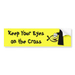 Fish 'n' Cross (Christian Fish Symbol with Cross) Bumper Sticker
