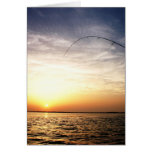 Fish on at Sunrise! Greeting Card