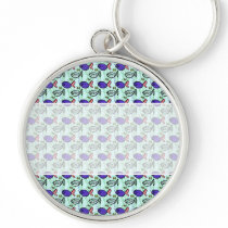 Fish Pattern. Blue Fish Ghost Fish. Key Chains
