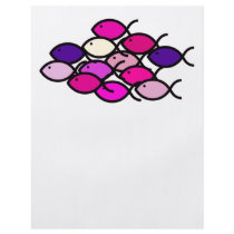 Fish School - Pink and Purple Flyer Design