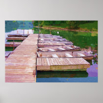 Fish Stories - dry brush Print