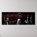 Fish Tank Background - X-Ray Skeleton Town Print