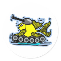 Fish tank round stickers