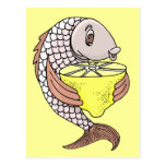 Fish With Lemon Post Cards