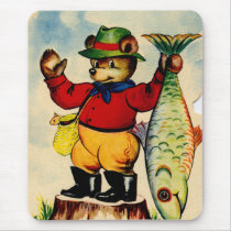 Fisherbear with his Catch of the Day Mouse Mats