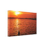 fisherman and sunset gallery wrapped canvas