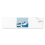 Fisherman fishing catching blue marlin bumper sticker