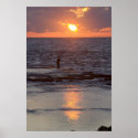 Fisherman in Byblos at sunset, Lebanon posters