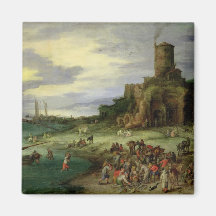 Fishermen on the Shore Refrigerator Magnets