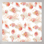 Fishes fossils posters