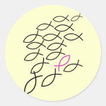 Fishes Round Stickers