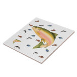 Fishes school tile