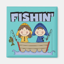 Fishin' Boat T-shirts and Gifts Fridge Magnet