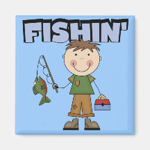 Fishin' Boy Tshirts and Gifts Magnets