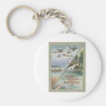 Fishing and Hunting Along the North Western Line Key Chain