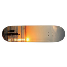 Fishing At Sunset Skate Board Decks